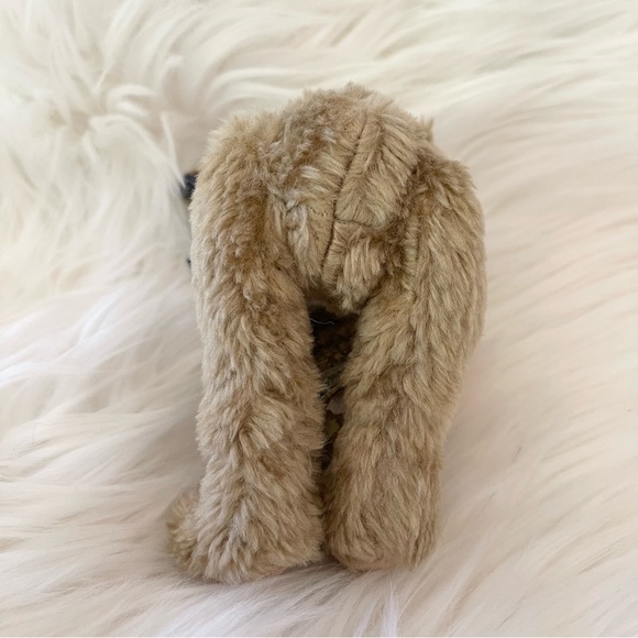 VTG Small Teddy Bear Holding A Beehive - Bow In Hair - Seated - Picture 6 of 7